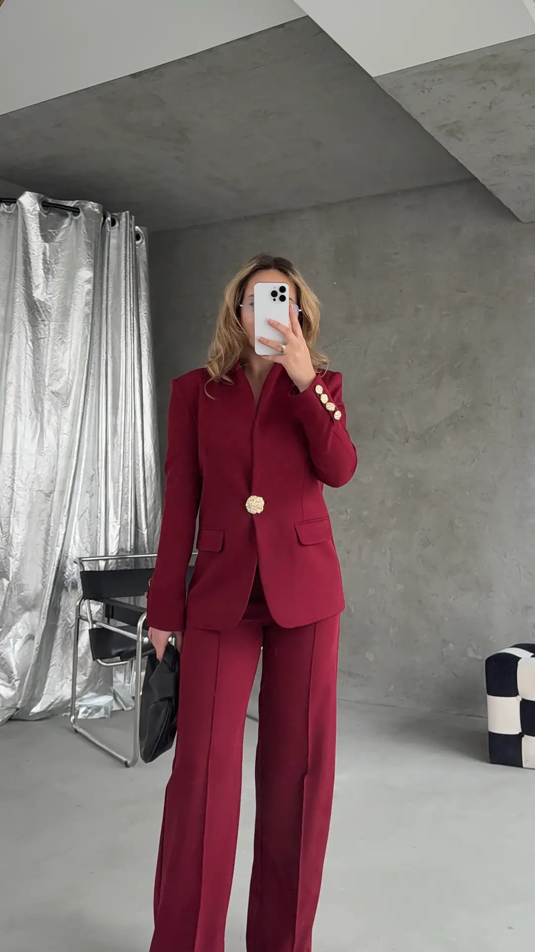 Gold Düğme Detaylı Takım