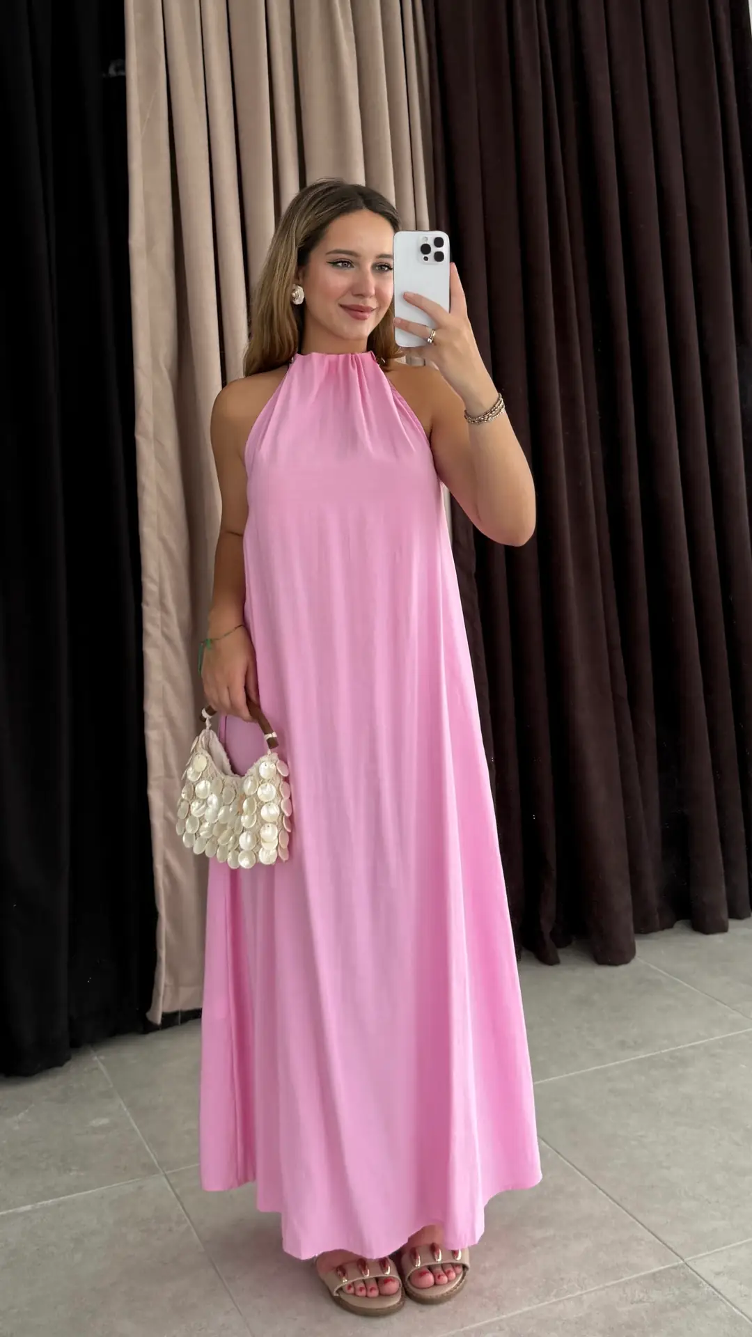 Ürün görseli: Zincirli Relax Elbise - Pembe